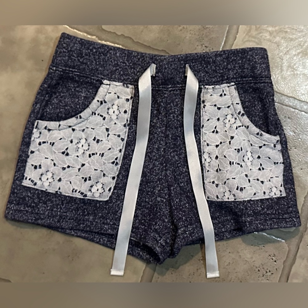 Kids Lace Pocket Shorts - Blue